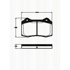 8110 10555 TRISCAN Комплект тормозных колодок, дисковый тормоз