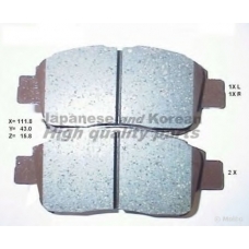 T112-75 ASHUKI Комплект тормозных колодок, дисковый тормоз