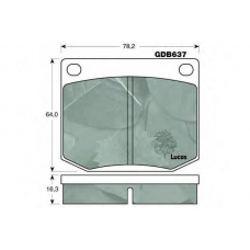 GDB637 TRW Комплект тормозных колодок, дисковый тормоз
