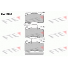 BL2445A1 FTE Комплект тормозных колодок, дисковый тормоз