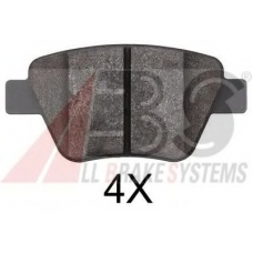 37784 ABS Комплект тормозных колодок, дисковый тормоз