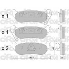 822-627-0 CIFAM Комплект тормозных колодок, дисковый тормоз