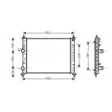 FT2249 AVA Радиатор, охлаждение двигателя