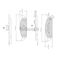 F 03B 150 254 BOSCH Комплект тормозных колодок, дисковый тормоз
