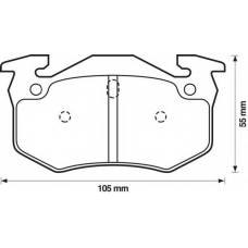 571747S STOP Комплект тормозных колодок, дисковый тормоз