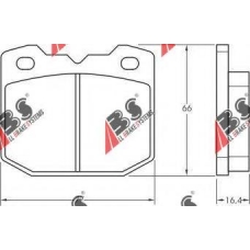 36595 ABS Комплект тормозных колодок, дисковый тормоз