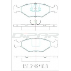 DFB2416 DITAS Комплект тормозных колодок, дисковый тормоз