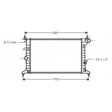 OL2242 AVA Радиатор, охлаждение двигателя