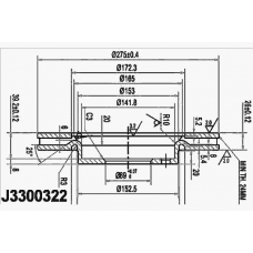 J3300322 NIPPARTS Тормозной диск