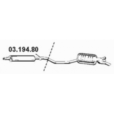 03.194.80 EBERSPACHER Средний глушитель выхлопных газов