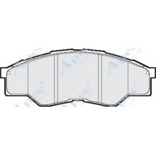 PAD1606 APEC Комплект тормозных колодок, дисковый тормоз