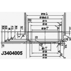 J3404005 NIPPARTS Тормозной барабан