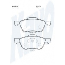BP-6572 KAVO PARTS Комплект тормозных колодок, дисковый тормоз