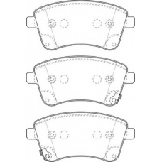FD7504A NECTO Комплект тормозных колодок, дисковый тормоз