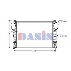 122760N AKS DASIS Радиатор, охлаждение двигателя