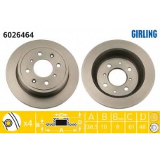 6026464 GIRLING Тормозной диск