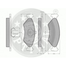 10148 OPTIMAL Комплект тормозных колодок, дисковый тормоз