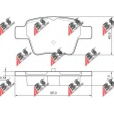 37475 OE ABS Комплект тормозных колодок, дисковый тормоз