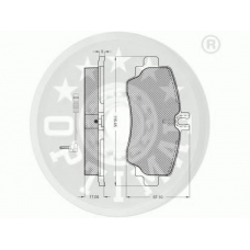 10205 OPTIMAL Комплект тормозных колодок, дисковый тормоз