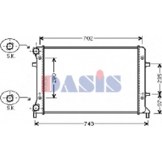 040031N AKS DASIS Радиатор, охлаждение двигателя
