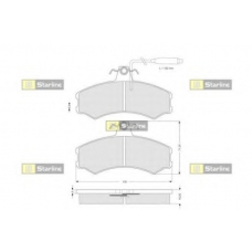BD S108 STARLINE Комплект тормозных колодок, дисковый тормоз