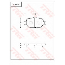 GDB7230 TRW Комплект тормозных колодок, дисковый тормоз
