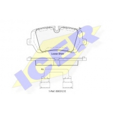 182120 ICER Комплект тормозных колодок, дисковый тормоз