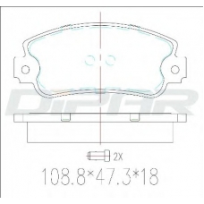 DFB1297 DITAS Комплект тормозных колодок, дисковый тормоз