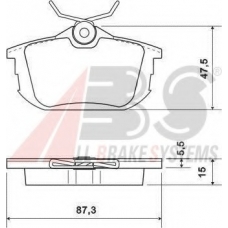 P 54 023 ABS Комплект тормозных колодок, дисковый тормоз