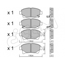 822-877-0 CIFAM Комплект тормозных колодок, дисковый тормоз