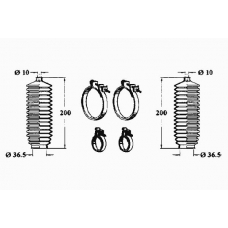 0900978 OCAP Комплект пылника, рулевое управление
