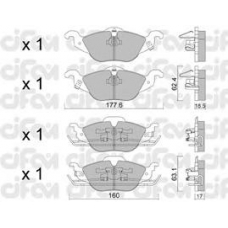 822-257-0 CIFAM Комплект тормозных колодок, дисковый тормоз