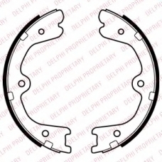 LS2037 DELPHI Комплект тормозных колодок, стояночная тормозная с