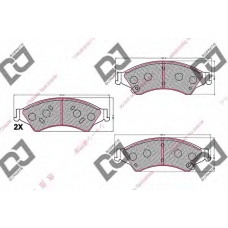 BP2189 DJ PARTS Комплект тормозных колодок, дисковый тормоз