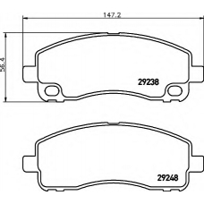 8DB 355 005-601 HELLA Комплект тормозных колодок, дисковый тормоз