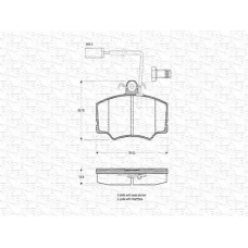 363702160250 MAGNETI MARELLI Комплект тормозных колодок, дисковый тормоз
