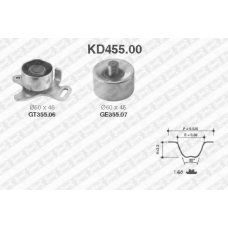 KD455.00 SNR Комплект ремня грм