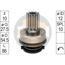 225379 ERA Привод с механизмом свободного хода, стартер