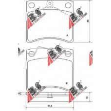 37099 ABS Комплект тормозных колодок, дисковый тормоз