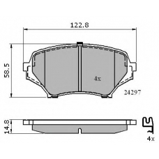 NP2662 NATIONAL Комплект тормозных колодок, дисковый тормоз