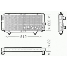 DRM21001 DENSO Радиатор, охлаждение двигателя