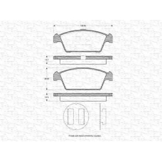 363702160760 MAGNETI MARELLI Комплект тормозных колодок, дисковый тормоз