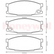572533B BENDIX Комплект тормозных колодок, дисковый тормоз