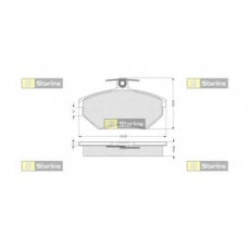 BD S052 STARLINE Комплект тормозных колодок, дисковый тормоз
