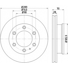 8DD 355 116-841 HELLA Тормозной диск