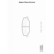 S360I03 NPS Комплект тормозных колодок, дисковый тормоз