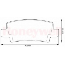 572492B BENDIX Комплект тормозных колодок, дисковый тормоз