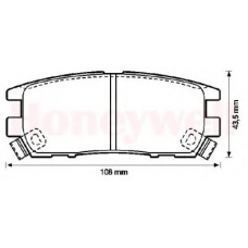 572200B BENDIX Комплект тормозных колодок, дисковый тормоз