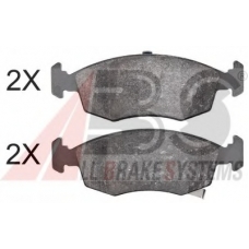 37901 ABS Комплект тормозных колодок, дисковый тормоз