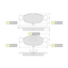 BD S024P STARLINE Комплект тормозных колодок, дисковый тормоз